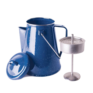 Enamel Percolator Coffee Pot 8 Cup - Blue - Stansport