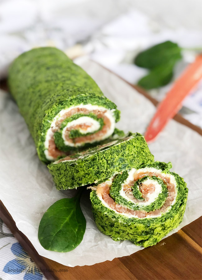 Smoked Salmon and Spinach Rolls